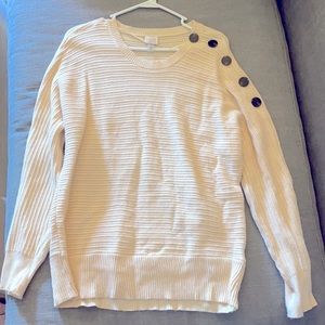 Cupio brand, size Large, beige knit sweater